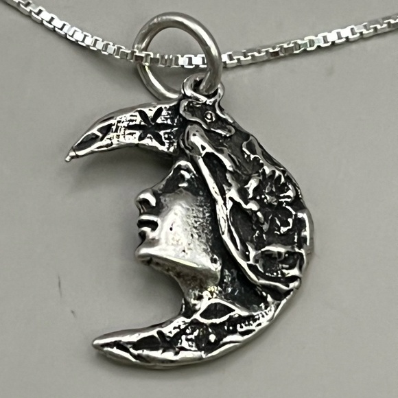 Elegant Silver Pollyanna Necklace with Classic Box Link Design Chain